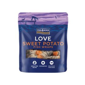 FISH4DOGS poslastica za pse Love Sweet Potato Fish Wraps batat i riblja koža 100