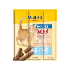 MultiFit poslastica za mačke Mini Meat Sticks losos i pastrva 3x6 g