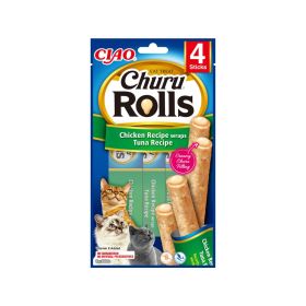 Churu poslastica za mačke Rolls piletina i tuna 4x10 g