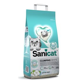 Sanicat pijesak za mačke Clumping White Cotton Fresh 20 l