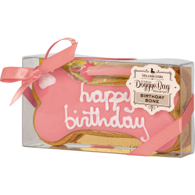 DoggyeBag poslastica za pse Birthday Bone roza 85 g