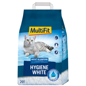 MultiFit pijesak za mačke Hygiene White negrudljivi 20 L