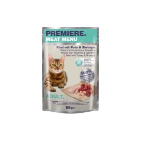 Premiere Meat Menu Adult govedina s puretinomi škampima 85 g