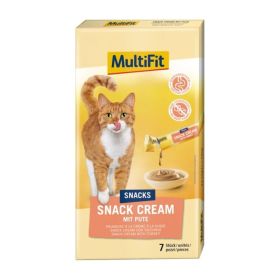 MultiFit poslastica za mačke Snack-Cream puretina i mačja trava 7x15 g