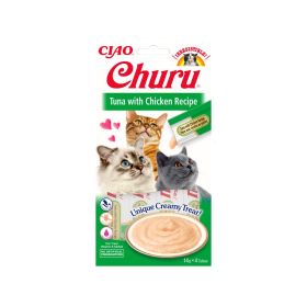 Churu poslastica za mačke Puree tuna s piletinom 4x14 g