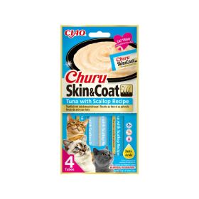 Churu poslastica za mačke Skin&Coat tuna s aromom školjki 4x14 g