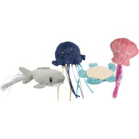 Trixie igračka za mačke pliš morske životinje 5-8 cm, razni oblici